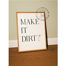 Özgürce Şık Çerçevesiz Dirty Martini Temalı Poster, Modern Dekorasyon Için