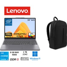 Lenovo ıdeapad Slim 3 16IRH10 Intel Core I5 13420H 8gb 1tb SSD W11 Pro 16” Wuxga 83K20077TR Duddi Çanta