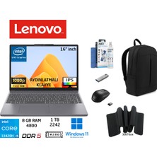 Lenovo ıdeapad Slim 3 16IRH10 Intel Core I5 13420H 8gb 1tb SSD W11 Pro 16” Wuxga 83K20077TR Duddi Çanta+Mouse+Mousepad+Usbbellek+Temizlikkit