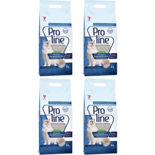 Proline Kedi Kumu 5 lt Kokusuz Topaklaşan İnce Taneli Premium Kalite 4 Adet