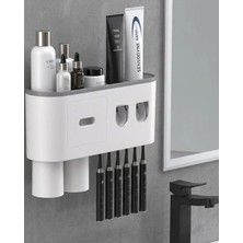 Nemere Çok Fonksiyonlu Diş Fırçası Tutucu Otomatik Dispenser Bardaklı Organizer