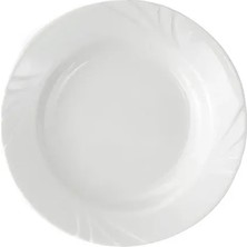 Güral Porselen Soprano 6 Parça 20 cm Pasta Tabağı Dekorsuz
