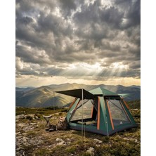 xirshop Otomatik Kamp Çadırı 240X210 cm Gölgelikli Kolay Kurulum Aile Çadırı