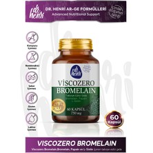 Dr. Henri Viscozero Bromelain – Bromelain, Papain ve L-Sistin 60 Kapsül