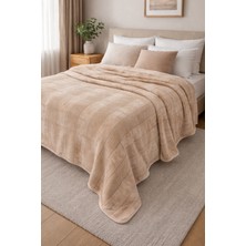 Nevore Home Wellsoft Peluş Jakarlı Battaniye Çok Amaçlı 4 Mevsim 200X220 cm