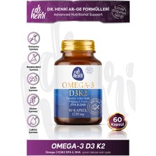 Dr. Henri Omega-3 D3K2 EPA & DHA 60 Kapsül
