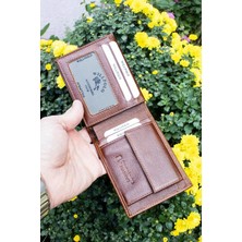 Willpolo Hakiki Deri Bozuk Para Bölmeli Büyük Boy Taba Erkek Cüzdan (12X9 Cm)