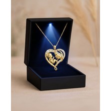 İndigo Takı Işıklı Kutuda Ilk Dokunuş Anne Bebek Altın Kaplama Gümüş Kolye