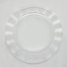 Nemere Şeffaf Lüks Plastik Mika Yuvarlak Tabak 22 cm 6 Adet