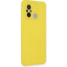 Newface Muratech New Xiaomi Redmi 12C Kılıf Nano Içi Kadife Silikon - Sarı