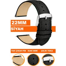  mi watch s1-s2 yuvarlak kasa uyumlu 22mm baskılı deri saat kordonu al11ımp-22mm