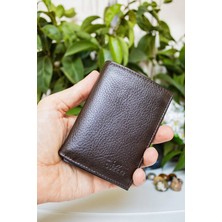 Willpolo Hakiki Deri Kartlıklı Kahverengi Erkek Cüzdan