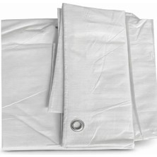 6x6 Metre Beyaz Pvc Branda Su Geçirmez Gölgelik Çadır Tente Dayanıklı Bahçe Balkon Kamp Örtüsü