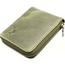 Willpolo Hakiki Deri Fermuarlı Cüzdan Fermuar Kapamalı Unisex Deri Cüzdan