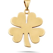 Zeya Kuyumculuk 14 Ayar Altın Yonca Kolye Ucu