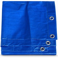 6x6 Metre Mavi Pvc Branda Su Geçirmez Gölgelik Çadır Tente Dayanıklı Bahçe Balkon Kamp Örtüsü