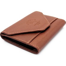 Willpolo Hakiki Deri Cover 12 Bölmeli Taba Akordiyon Kartlık Zarf Model Kredi Kartlık