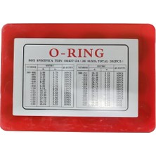 O-Rıng Premium 382 Parça A Kalite Inç Oring Kutusu - Endüstriyel Yağ ve Isı Dayanımlı Conta Seti