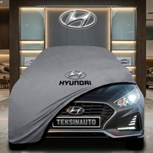 ULTRASHOP Hyundai Sonata (2014-2019) Gri Kumaş Oto Branda Araca Özel Penye Araba Brandası Araç Örtüsü