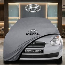 ULTRASHOP Hyundai Accent Hatchback (2006-2010) Gri Kumaş Oto Branda Araca Özel Penye Araba Brandası Araç Örtüsü