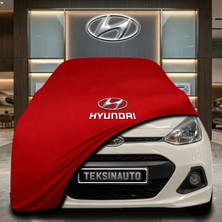 ULTRASHOP Hyundai I10 Hatchback (2016 -) Kırmızı Kumaş Oto Branda Araca Özel Penye Araba Brandası Araç Örtüsü