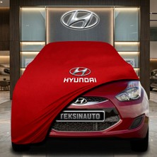 ULTRASHOP Hyundai IX20 Hatchback Kırmızı Kumaş Oto Branda Araca Özel Penye Araba Brandası Araç Örtüsü