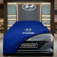 ULTRASHOP Hyundai Elantra Sedan (2020 -) Mavi Kumaş Oto Branda Araca Özel Penye Araba Brandası Araç Örtüsü