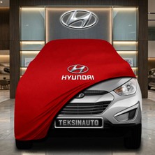 ULTRASHOP Hyundai Tucson (2009-2013) Kırmızı Kumaş Oto Branda Araca Özel Penye Araba Brandası Araç Örtüsü