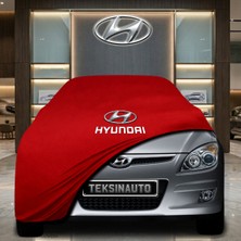 ULTRASHOP Hyundai I30 (2007-2010) Kırmızı Kumaş Oto Branda Araca Özel Penye Araba Brandası Araç Örtüsü
