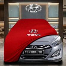 ULTRASHOP Hyundai I30 Coupe (2013-2015) Kırmızı Kumaş Oto Branda Araca Özel Penye Araba Brandası Araç Örtüsü
