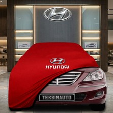 ULTRASHOP Hyundai Genesis Kırmızı Kumaş Oto Branda Araca Özel Penye Araba Brandası Araç Örtüsü
