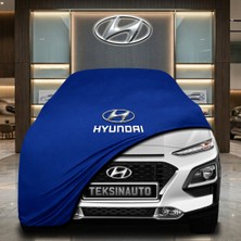 ULTRASHOP Hyundai Kona Mavi Kumaş Oto Branda Araca Özel Penye Araba Brandası Araç Örtüsü