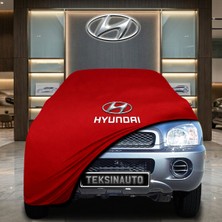 ULTRASHOP Hyundai Santa Fe1 (2000-2006) Kırmızı Kumaş Oto Branda Araca Özel Penye Araba Brandası Araç Örtüsü