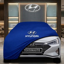 ULTRASHOP Hyundai Elantra Sedan (2016 2020) Mavi Kumaş Oto Branda Araca Özel Penye Araba Brandası Araç Örtüsü