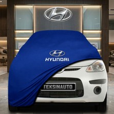 ULTRASHOP Hyundai I10 Hatchback (2008-2013) Mavi Kumaş Oto Branda Araca Özel Penye Araba Brandası Araç Örtüsü