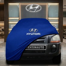 ULTRASHOP Hyundai Tucson (2004-2010) Mavi Kumaş Oto Branda Araca Özel Penye Araba Brandası Araç Örtüsü