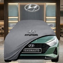 ULTRASHOP Hyundai I20 (2020 - ) Gri Kumaş Oto Branda Araca Özel Penye Araba Brandası Araç Örtüsü