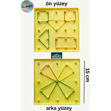 Glanart Matematik Dersi Için Geometri Tahtası  Çift Yüzey Hatas 15X15 cm  1 Adet