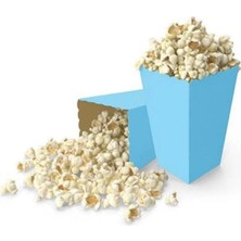 Butik Mavi Popcorn Mısır Cips Kutusu 8 Adet