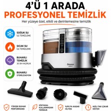 Omnex Arınmax Buharlı Koltuk ve Halı Yıkama Makinesi  17000KP Çift Tanklı  Profesyonel Buhar Temizleyici