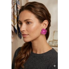 Tılsım Accesories Çiçek Küpe Incili