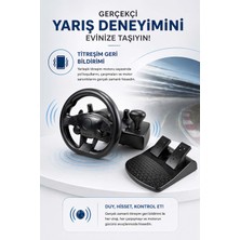 FaroxTech Prodrive 270° Direksiyon Seti Pedallı USB Oyun Direksiyonu Pc Ps4 Ps5 Uyumlu