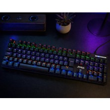 Gaman Jedel KL-138 Blue Switch Mekanik Rgb Efekli Işıklı Oyuncu Klavye Q Türkçe Klavye