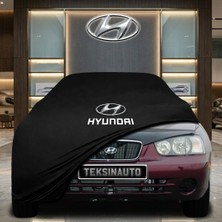 ULTRASHOP Hyundai Elantra Sedan (2000-2006) Siyah Kumaş Oto Branda Araca Özel Penye Araba Brandası Araç Örtüsü