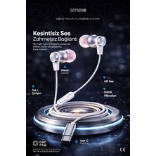 Simex iPhone 17-16-15 Serileri Uyumlu Tak Çalıştır - iPhone Samsung Redmi Type-C Kablolu Kulaklık Spd-04