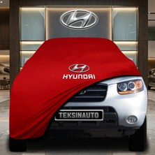 ULTRASHOP Hyundai Santa Fe2 (2006-2013) Kırmızı Kumaş Oto Branda Araca Özel Penye Araba Brandası Araç Örtüsü