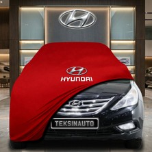 ULTRASHOP Hyundai Sonata (2009-2012) Kırmızı Kumaş Oto Branda Araca Özel Penye Araba Brandası Araç Örtüsü