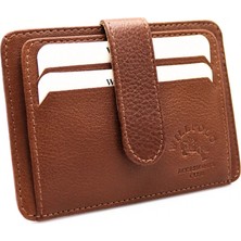 Willpolo Hakiki Deri Büyük Boy Kartlık Para Bölmeli Şeffaf Kimlik Bölmeli Taba Rengi Deri Kartlık Cüzdan 50