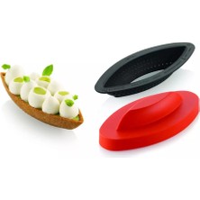 Coşkun Pastacılık 52.470.20.0165 Silikomart 3D Tarte Rıng Oval Silikon Kalıp