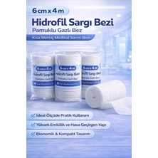 Norino 6 cm x 4 M Hidrofil Sargı Bezi Pamuklu Gazlı Bez Kısa Metraj Medikal Sarım Bezi 10 Adet